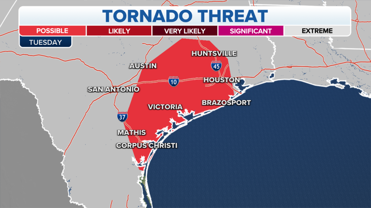 The threat of tornadoes in Texas