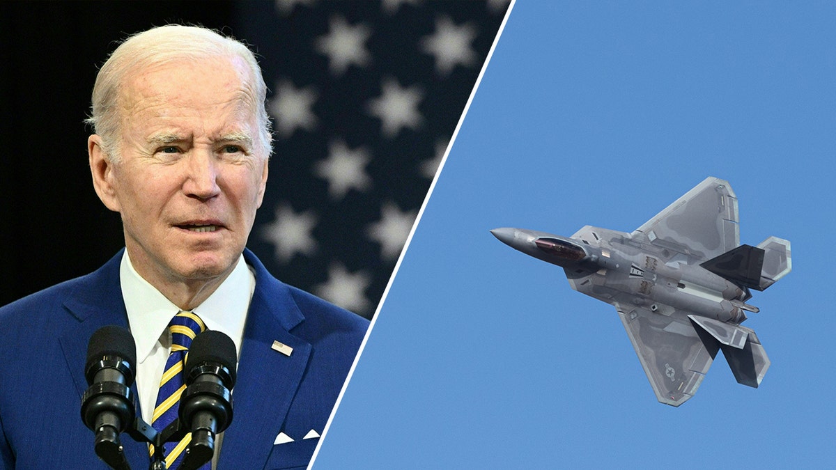 Joe Biden, F-22 jet