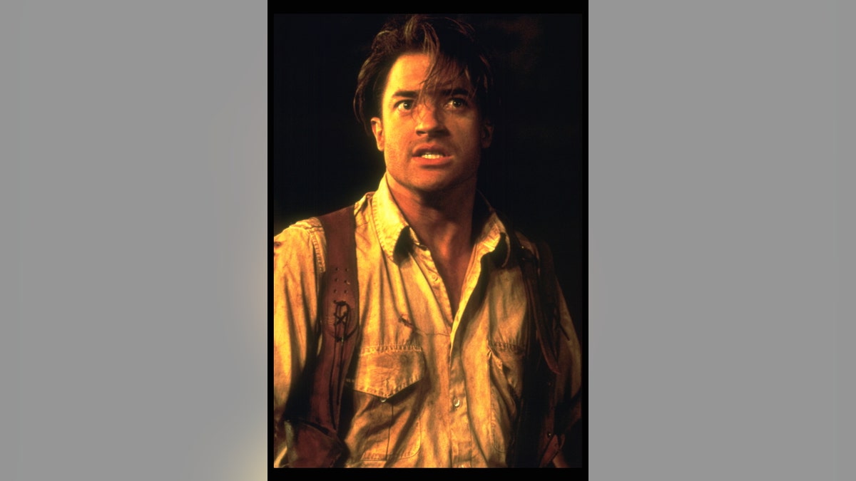 Brendan Fraser plays Rick O'Connell in The Mummy