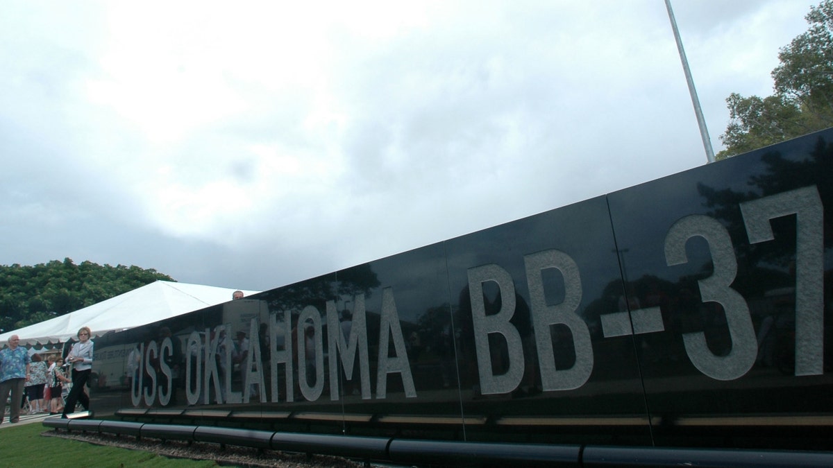 The memorial for the USS Oklahoma in Hawaii