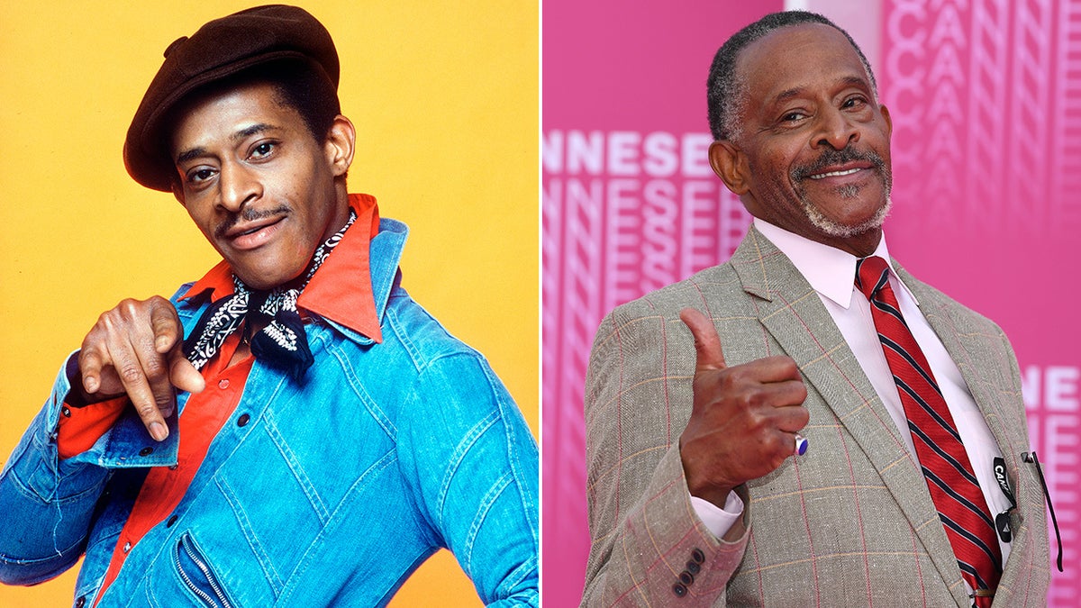 Antonio Fargas in character as Huggy Bear on the left and a more recent photo on the right