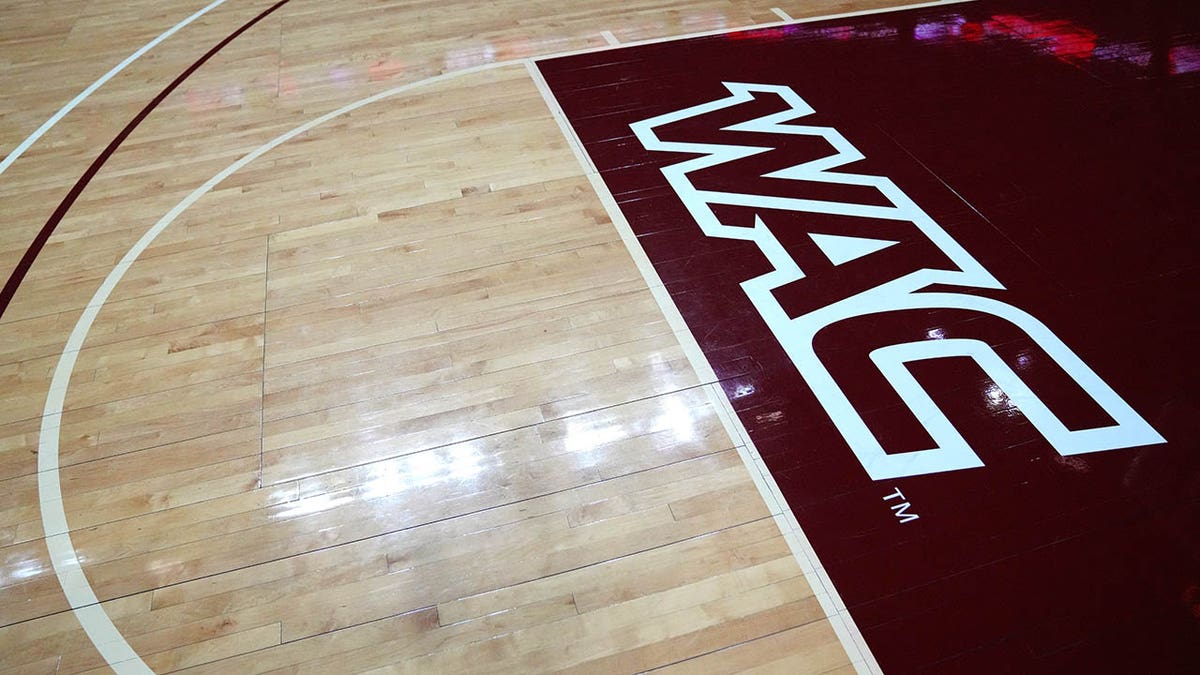 WAC logo on a basketball court