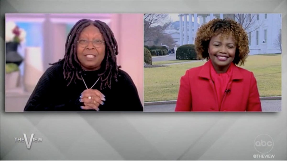 Whoopi Goldberg and Karine Jean-Pierre