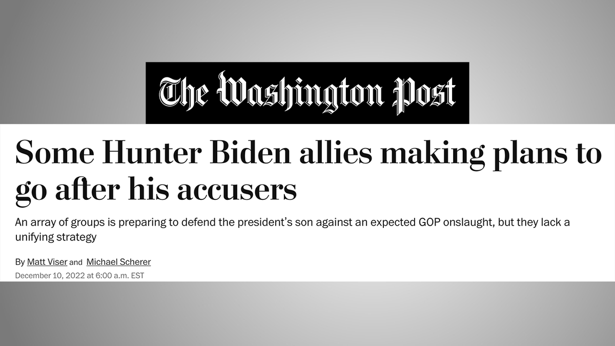 Hunter Biden allies Washington Post headline