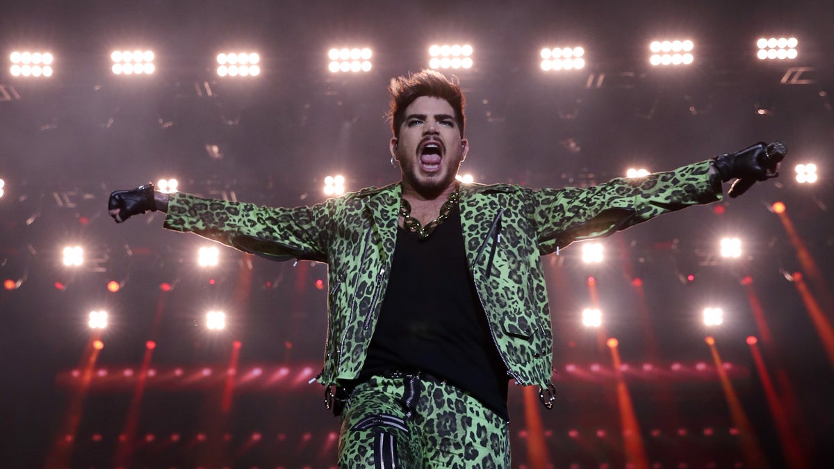 Adam Lambert performing