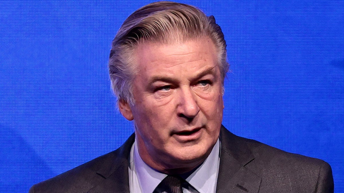 Alec Baldwin gives a speech