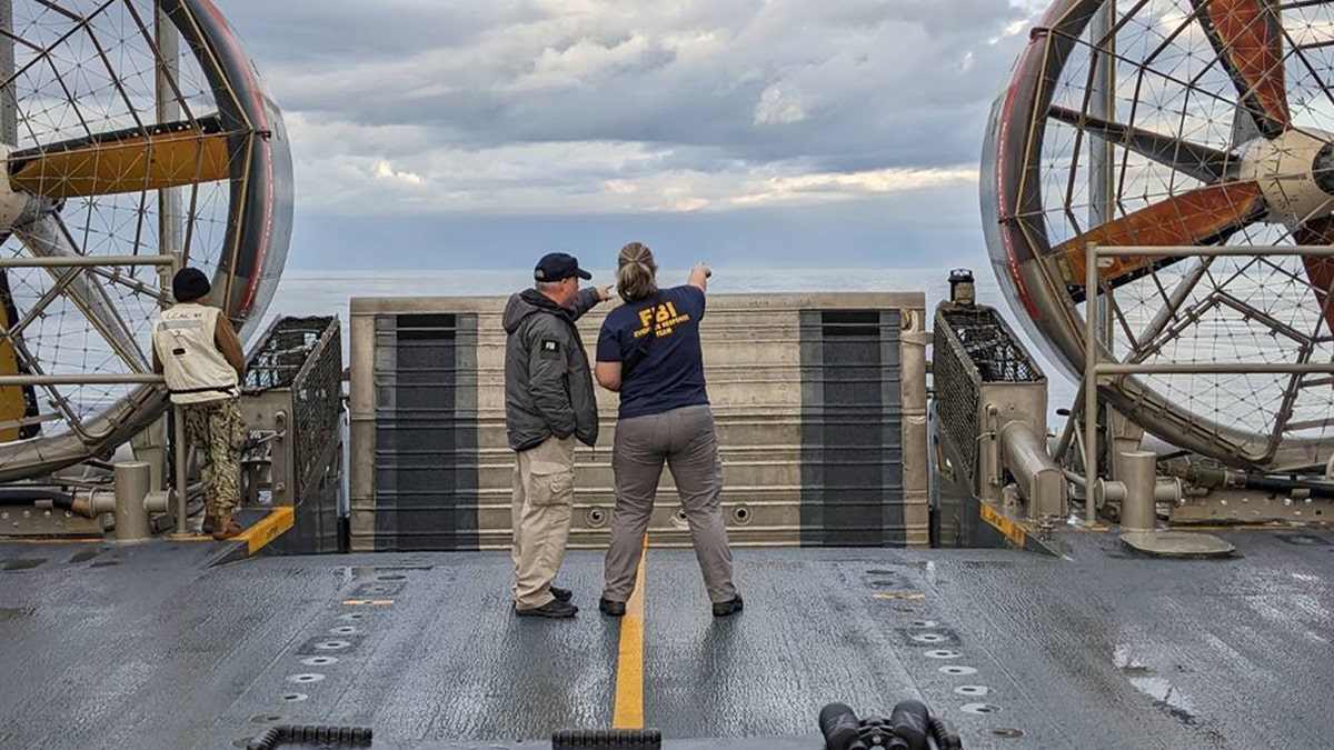 FBI Agents look for balloon material in SC