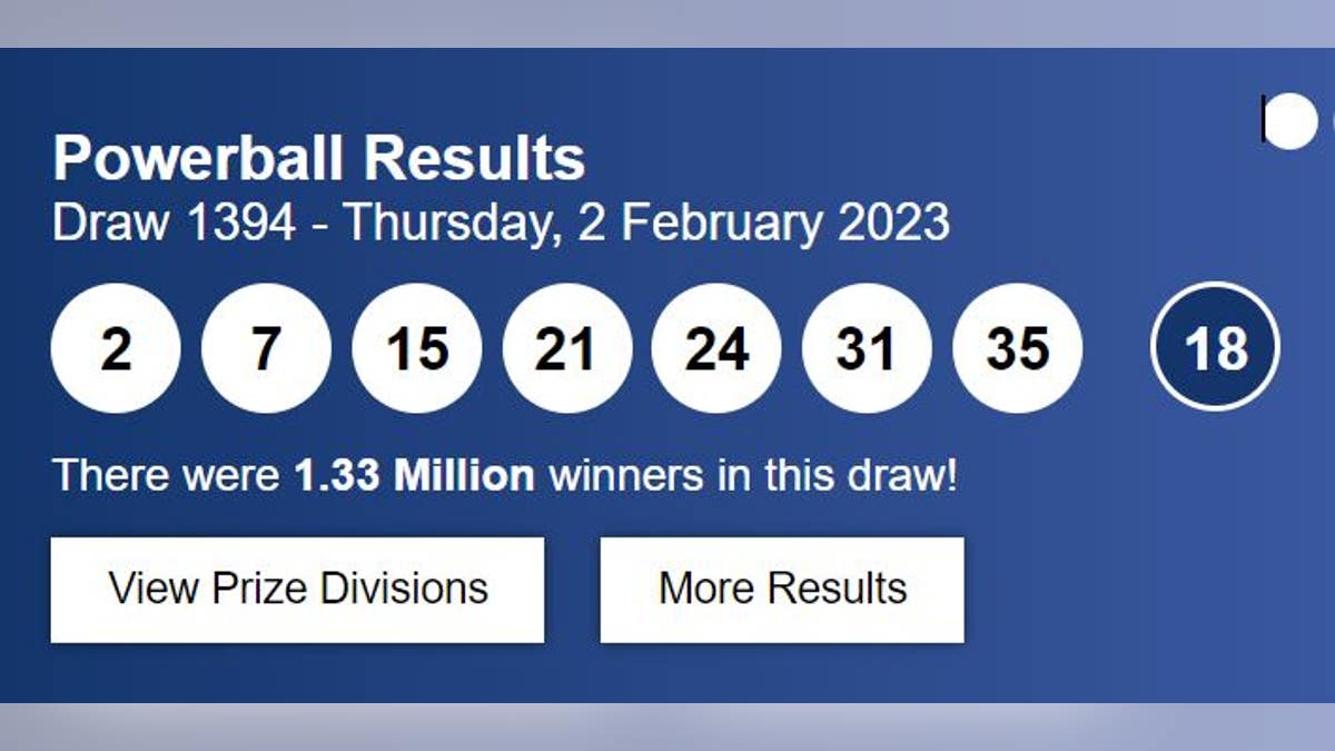 Australian Powerball winning numbers