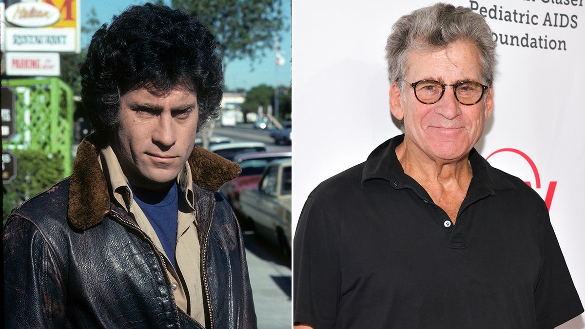 Side by side of Paul Michael Glaser in Starsky and Hutch and more recent photo