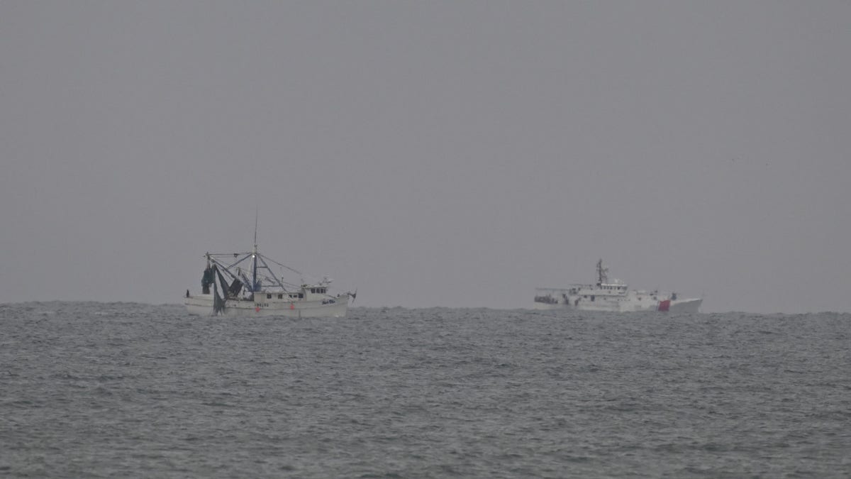 Ships scan the sea during efforts to retrieve and recover the Chinese spy balloon
