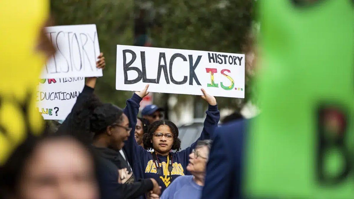 Protesters slamming Gov. DeSantis over his criticism of Black course