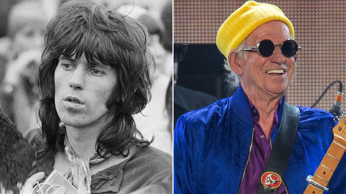 Keith Richards then and now split