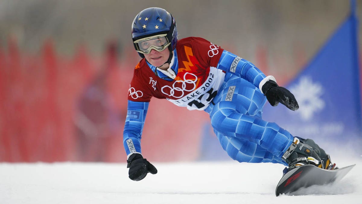 Rosey Fletcher snowboarding