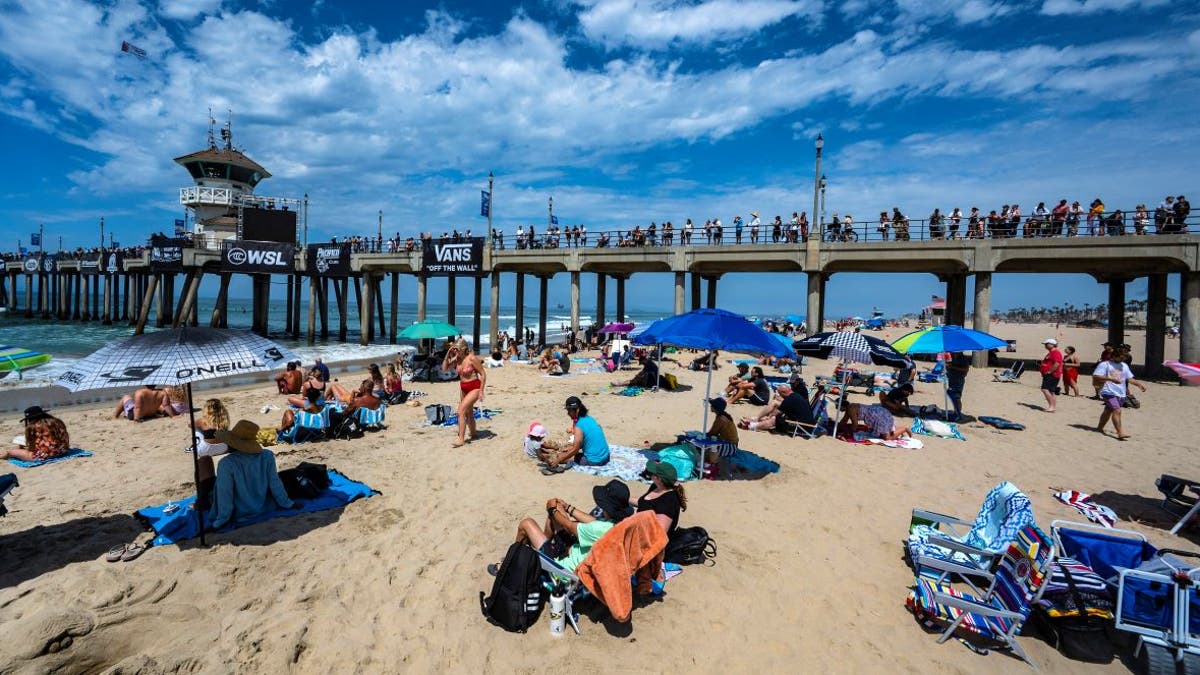 Huntington Beach on a summer day 