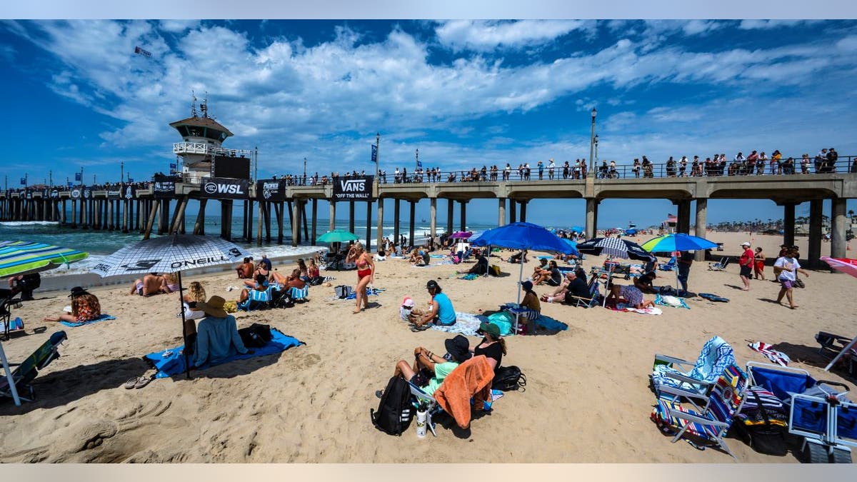 Huntington Beach on a summer day 