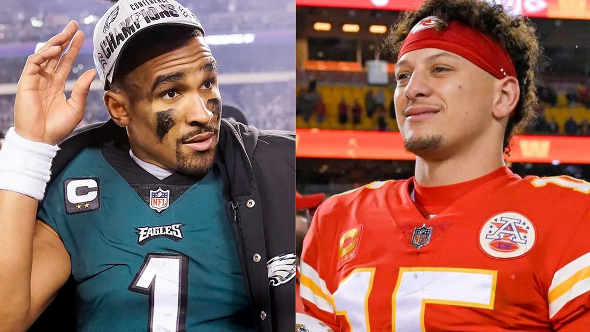 Jalen Hurts and Patrick Mahomes face off in Super Bowl LVII