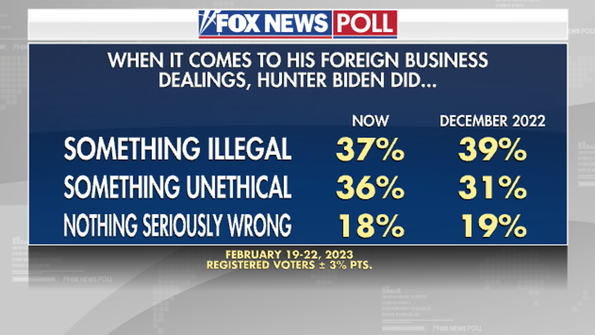 Fox News Poll shows opinions on Hunter Biden foreign business dealings