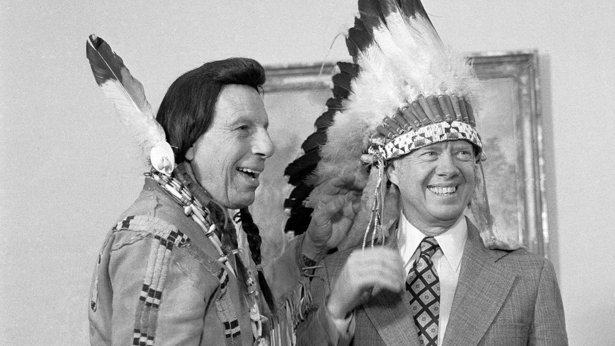 Iron Eyes Cody with Jimmy Carter