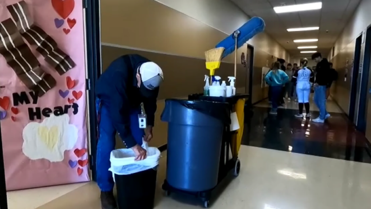 Janitor working at Callisburg High School
