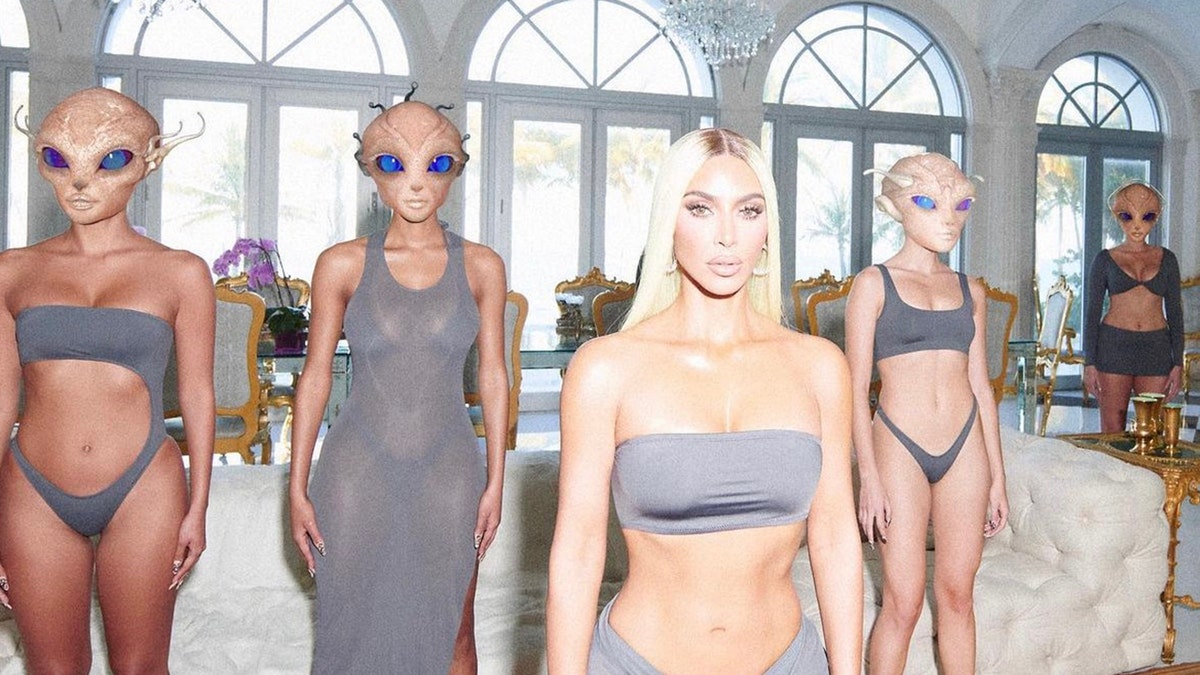 kim kardashian aliens swimwear ad