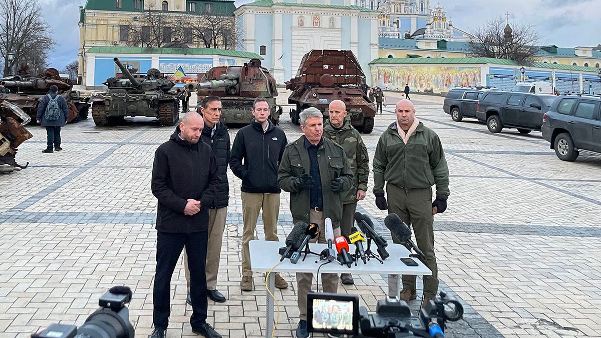 Rep McCaul in Ukraine with TV outlets
