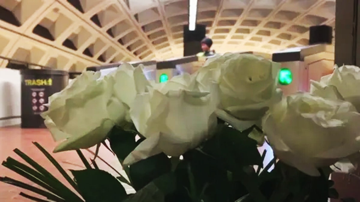 Flowers at Potomac Ave DC station