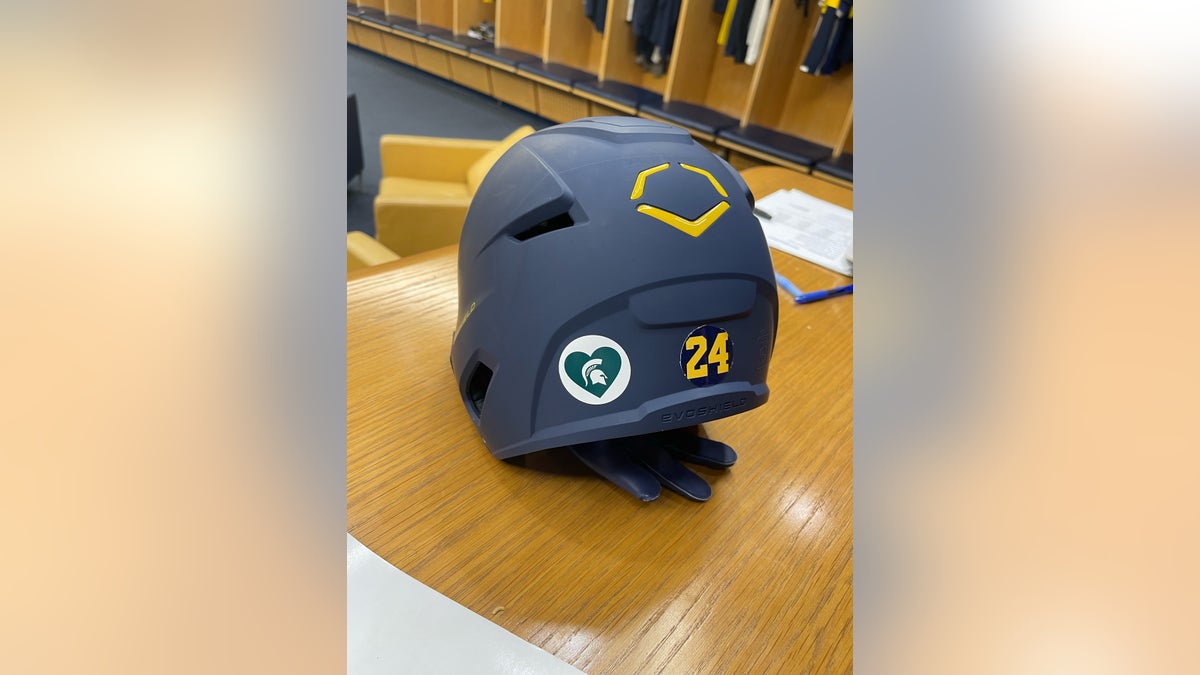 Michigan Wolverines baseball helmet