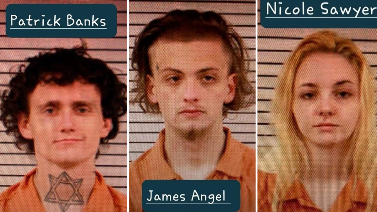 Patrick Banks, James Angel and Nicole Sawyer mugshots