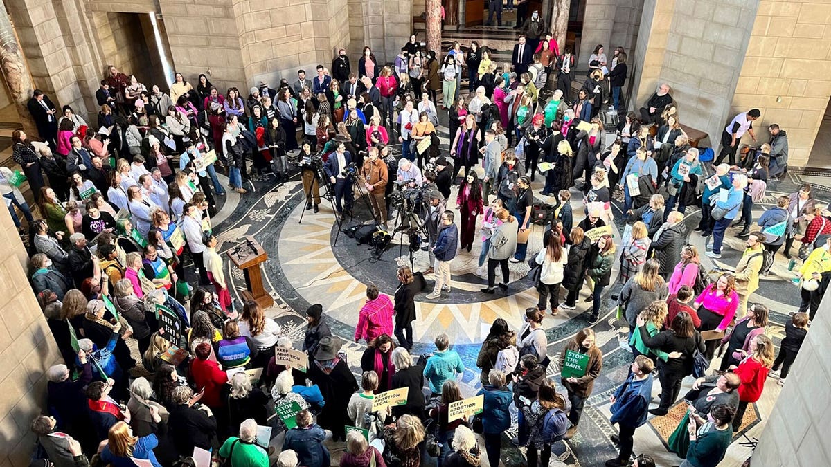 Nebraska heartbeat bill hearing crowd