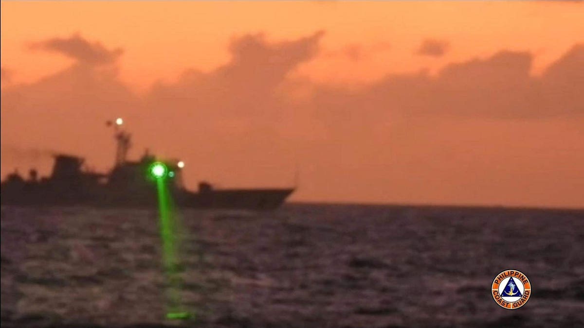 Chinese ship uses laser