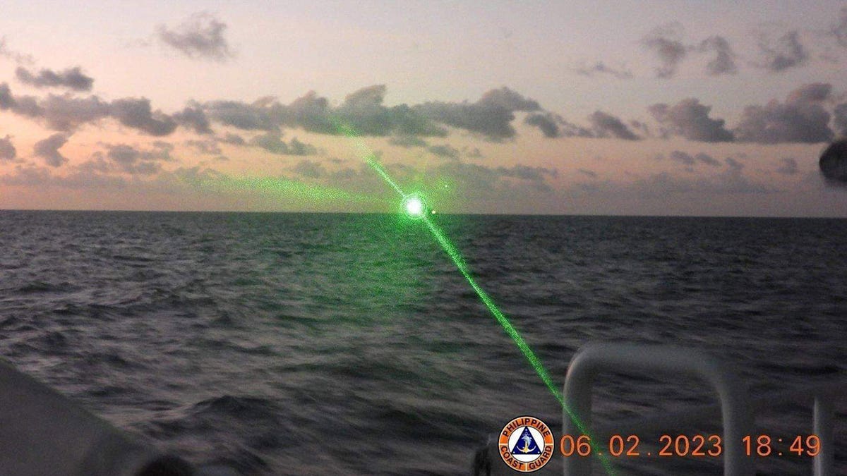 China coast guard shines military grade laser