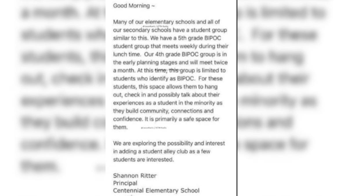Email from Centennial Elementary