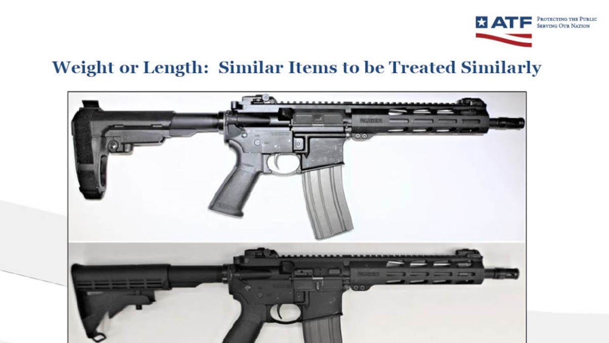 An ATF PowerPoint slide comparing two firearms