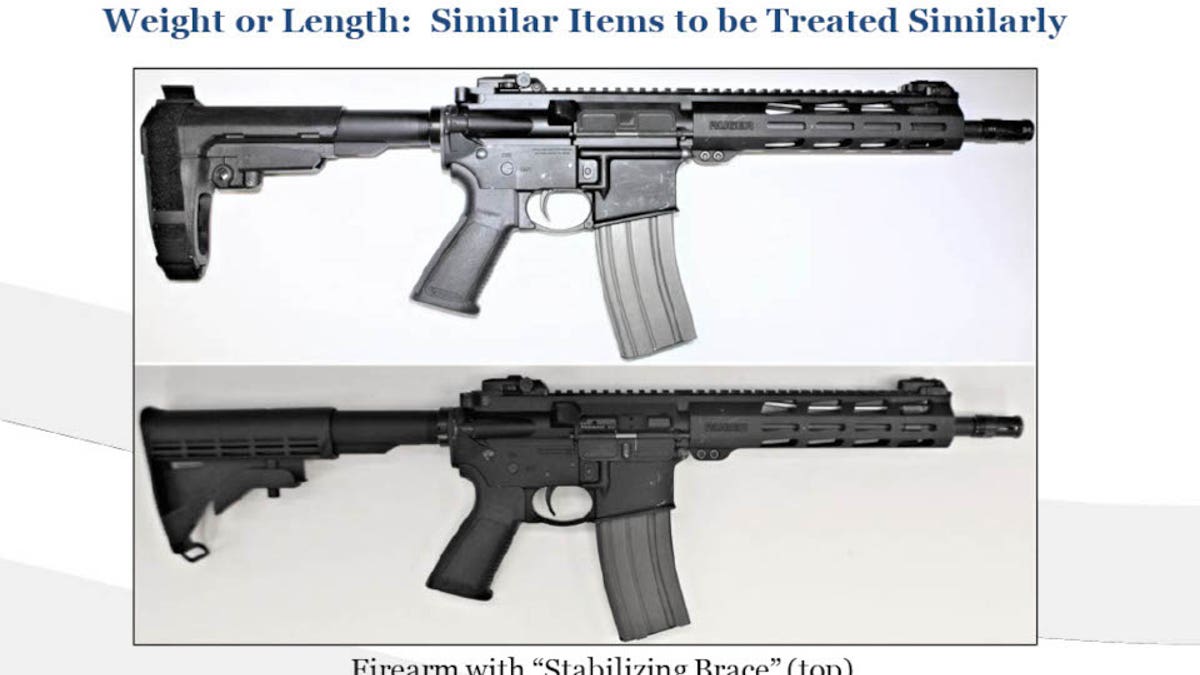 An ATF PowerPoint slide comparing two firearms