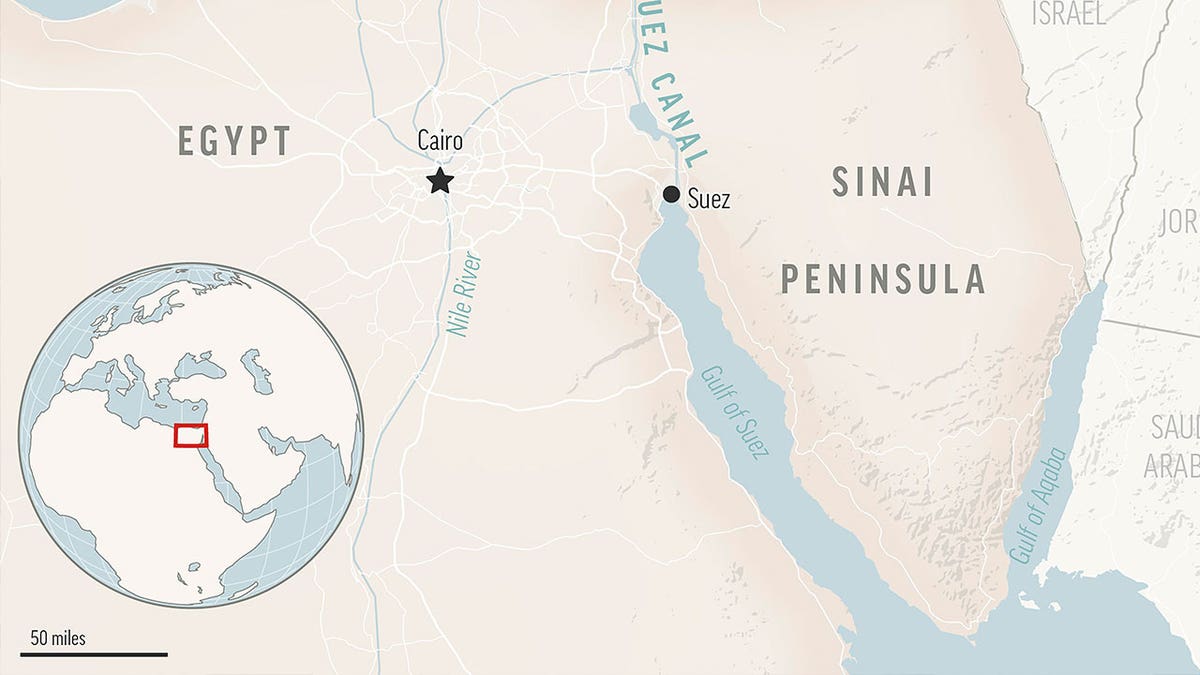 Suez canal map