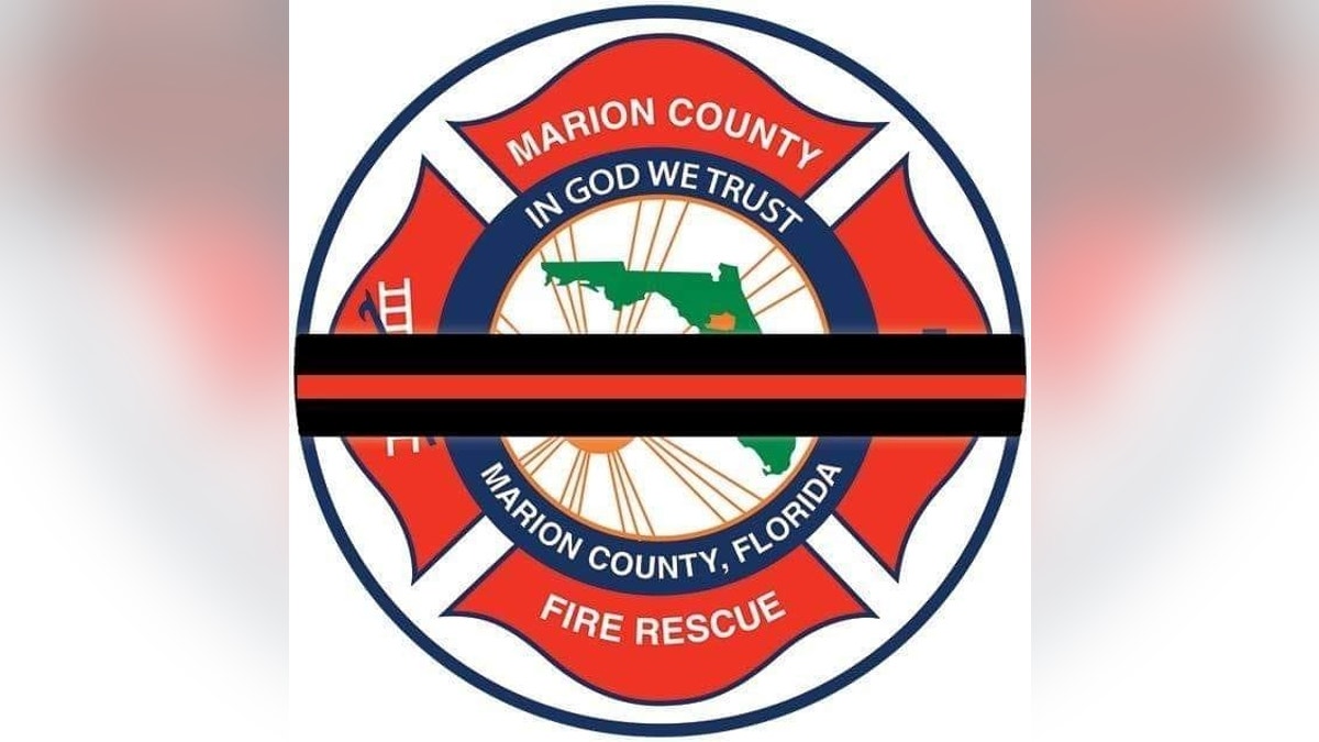 Marion County Fire Rescue Florian cross with red and black line