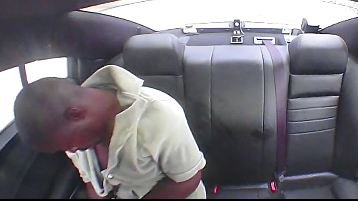 Vontae Davis asleep in cop car