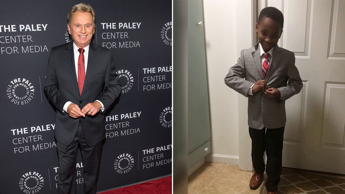 Pat Sajak split photo Wheel of Fortune player matching