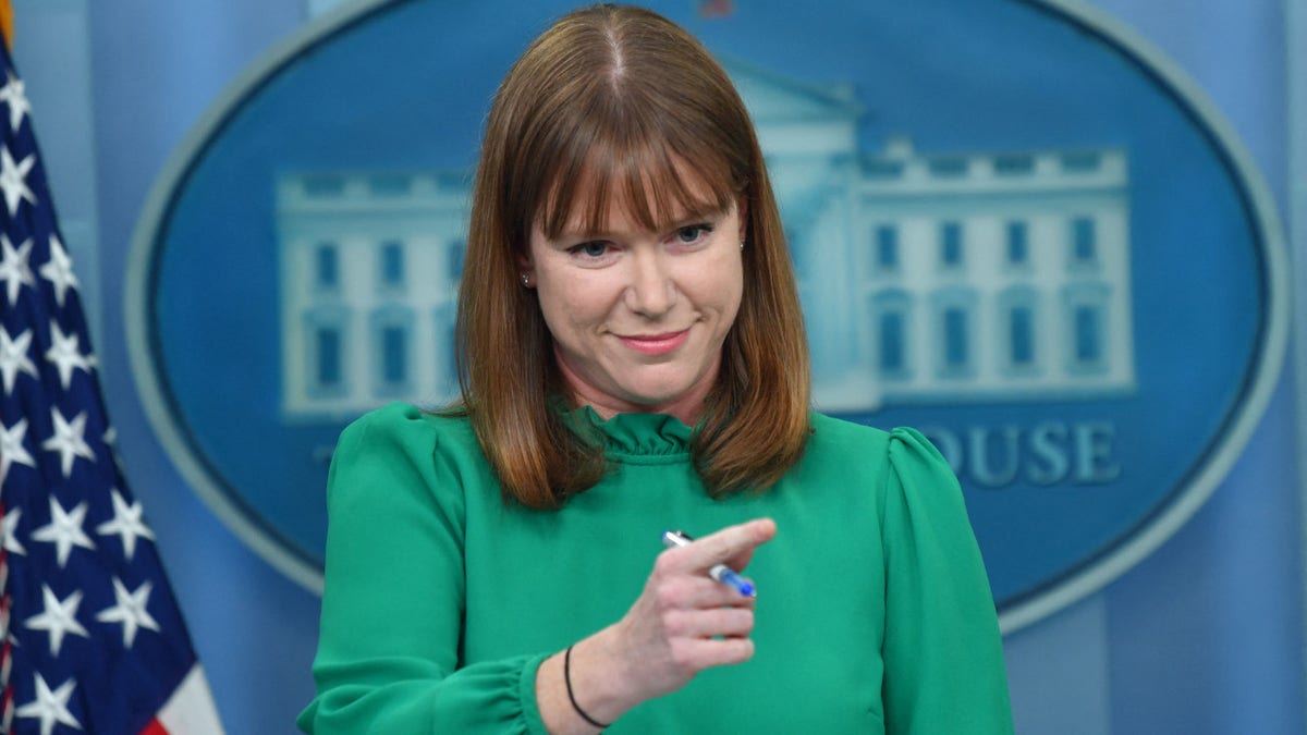 White House director of communications Kate Bedingfield speaks during a briefing in the James S. Brady Press Briefing Room of the White House in Washington, D.C., on March 30, 2022.