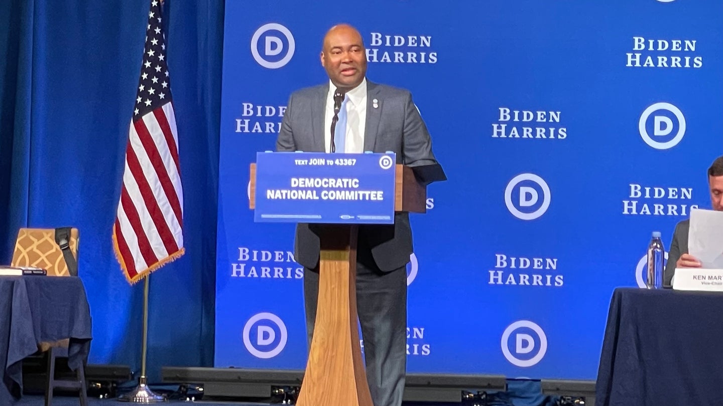 Jaime Harrison DNC chair DNC winter meeting Philadelphia Feb. 4 2023