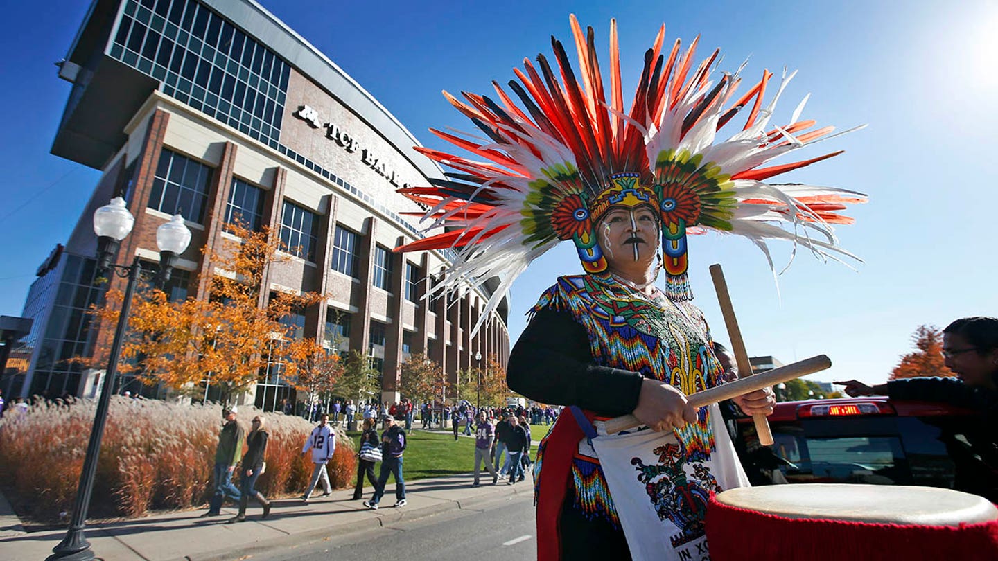 Native American protester