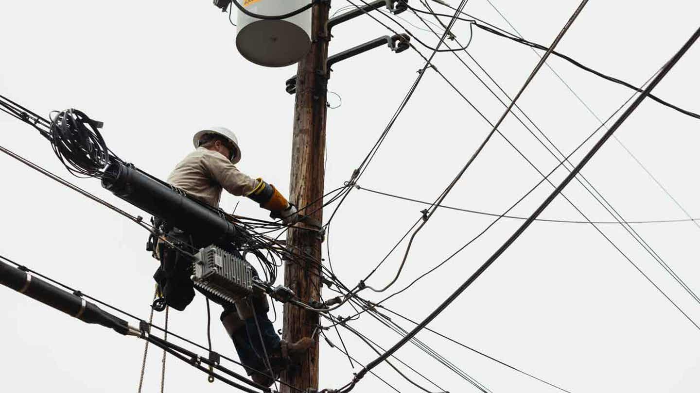 Power outage caused by severe weather