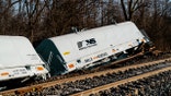 Derailed Norfolk Southern train in Ohio