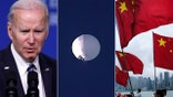 Biden, balloon, Chinese flags