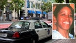 san francisco police vehicle with thea slater inset photo
