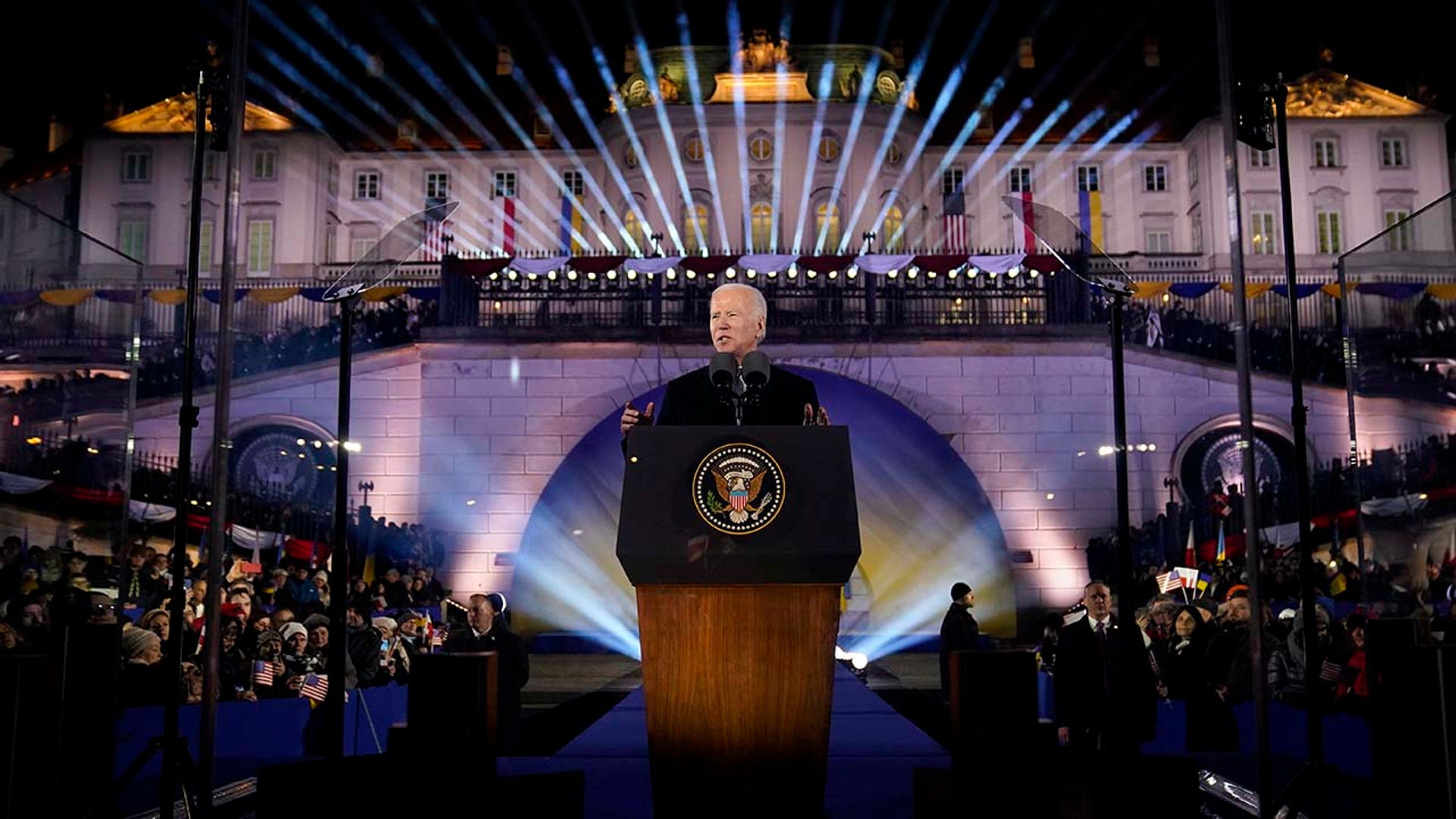 President Joe Biden delivers a speech.