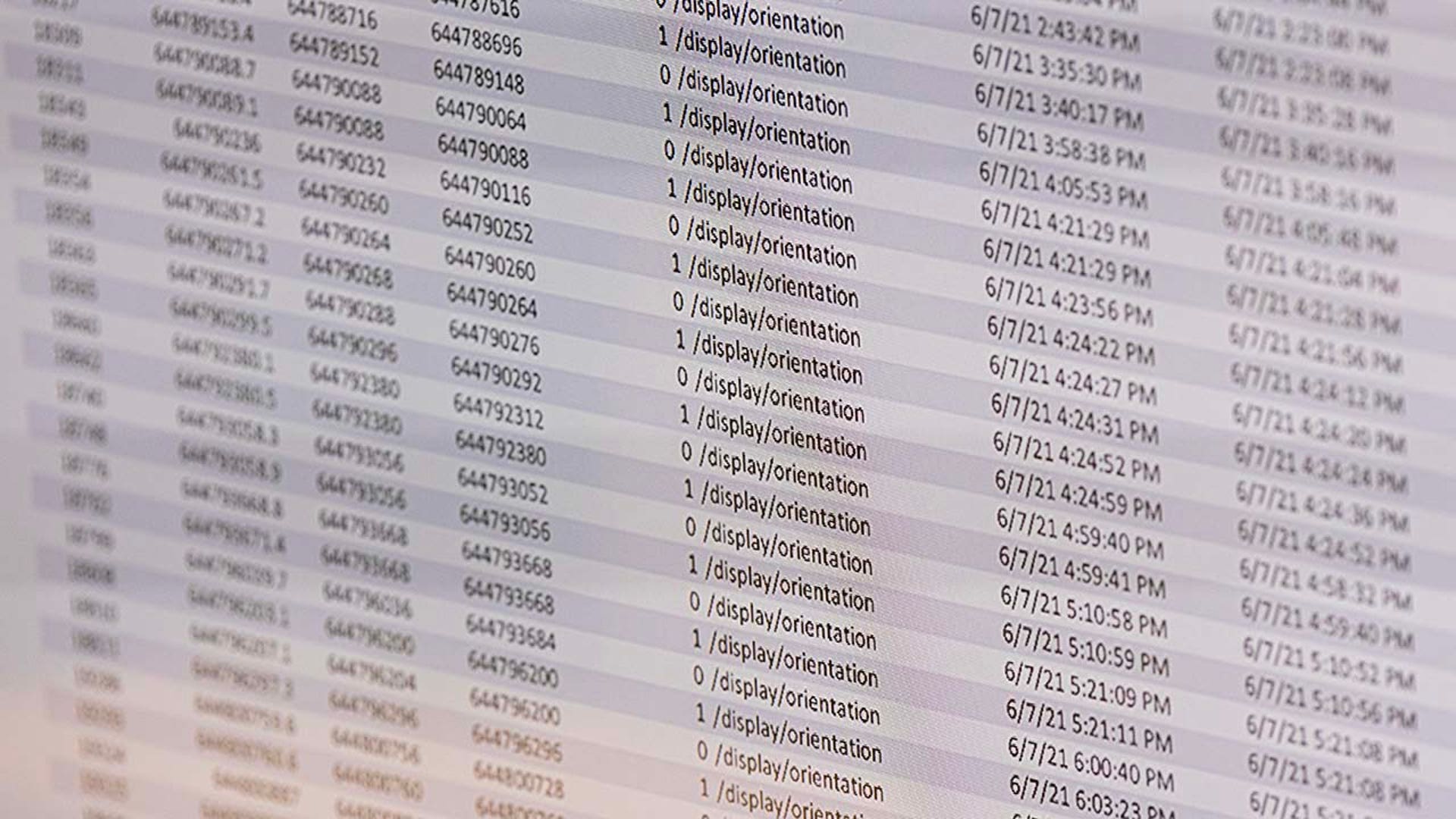A spreadsheet featuring a call log.