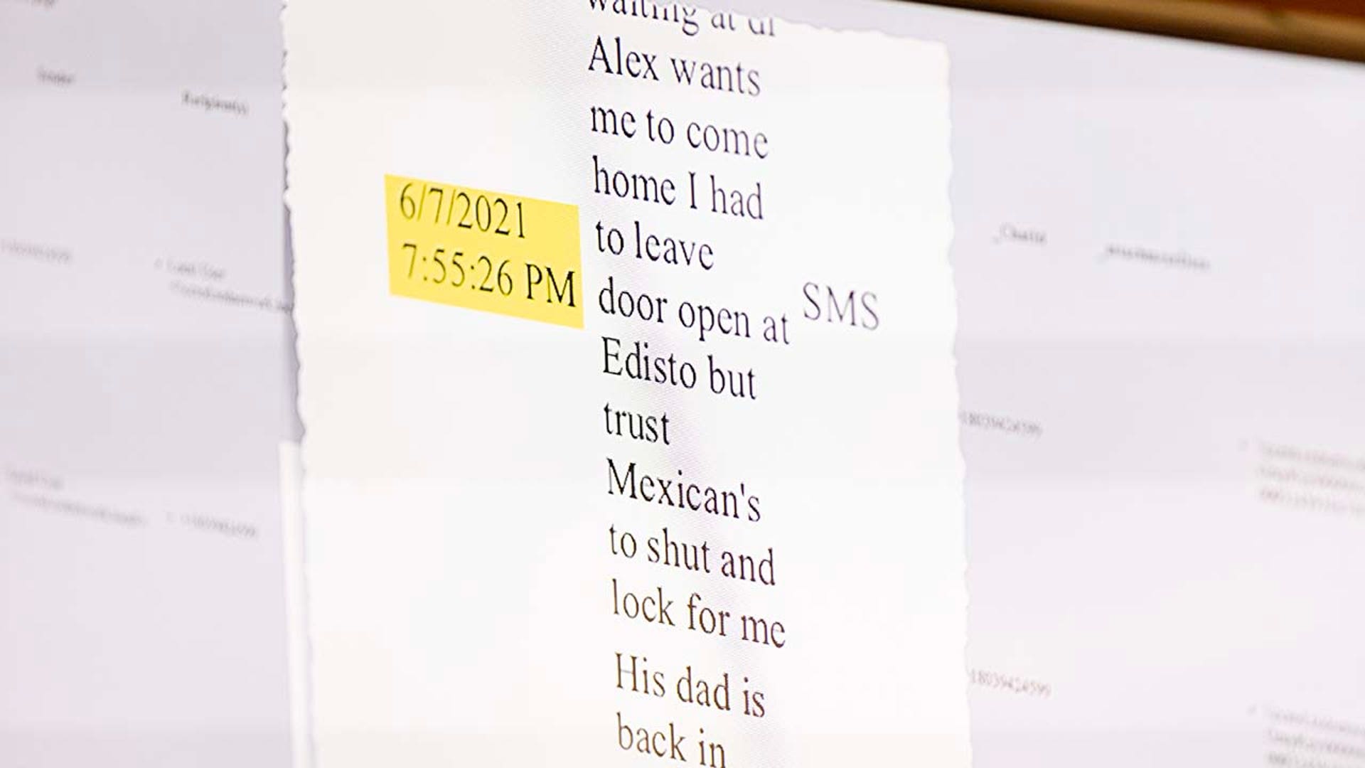 Text message records.