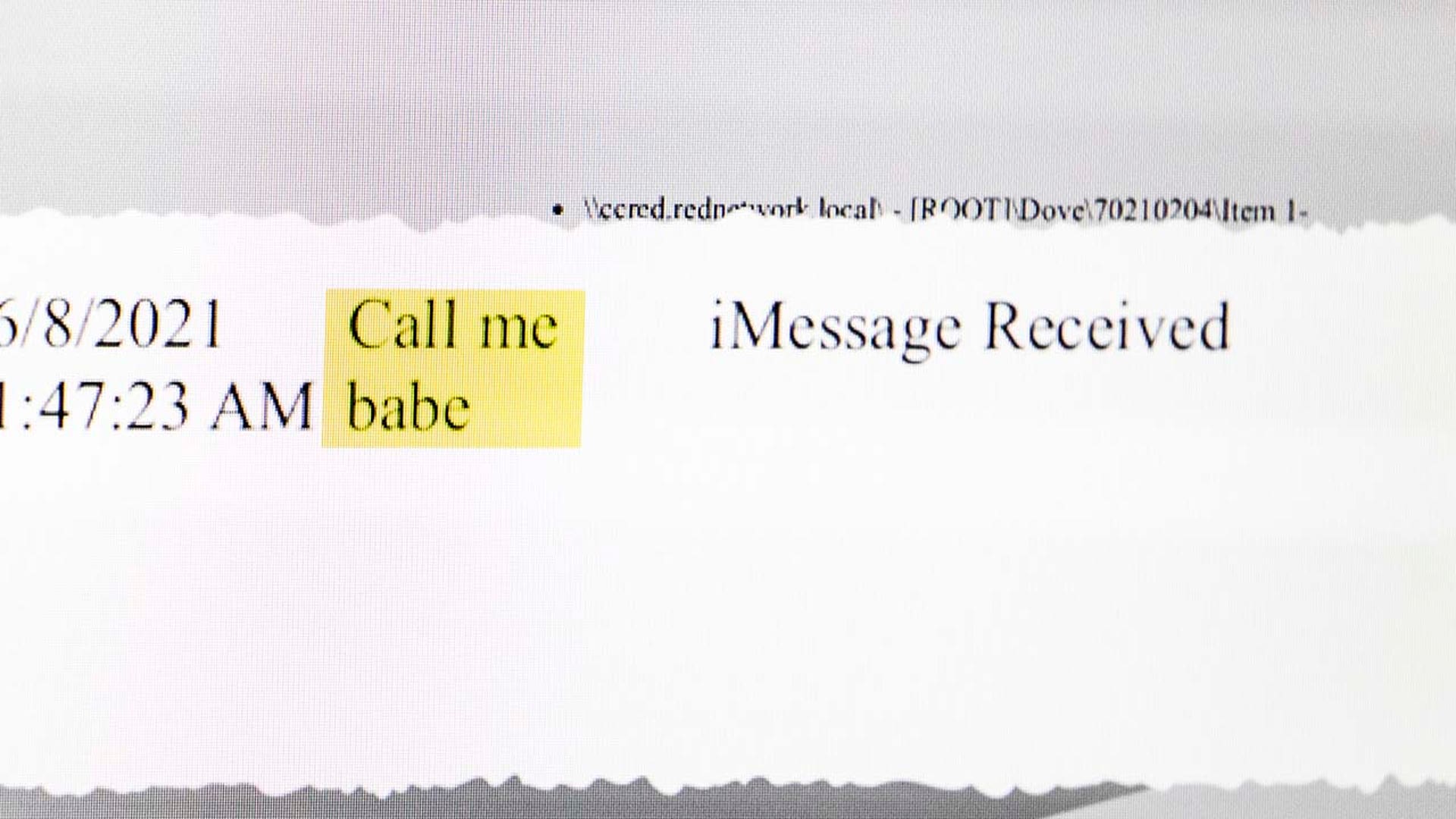 Text message records.