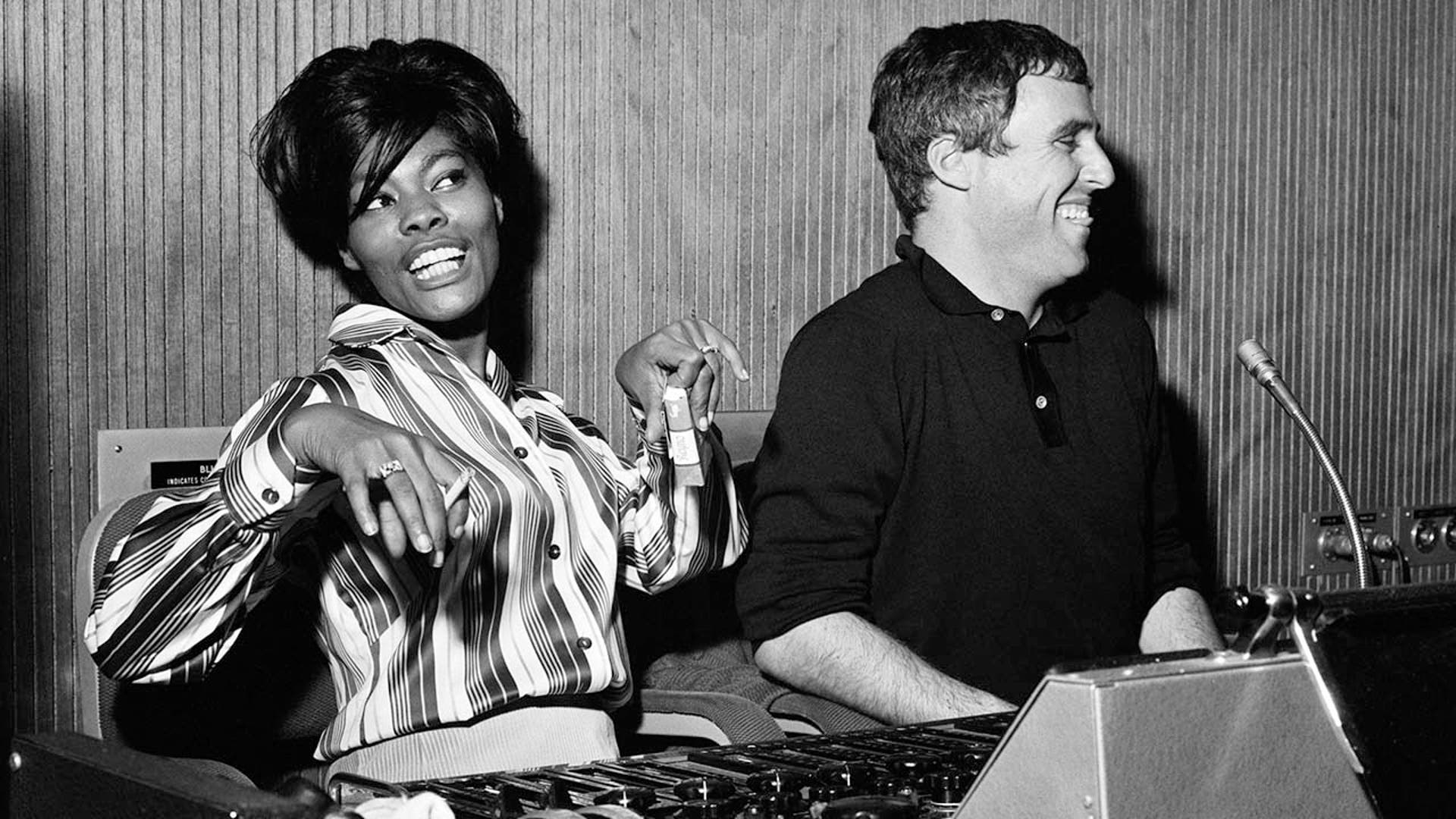 Dionne Warwick and Burt Bacharach recording a song